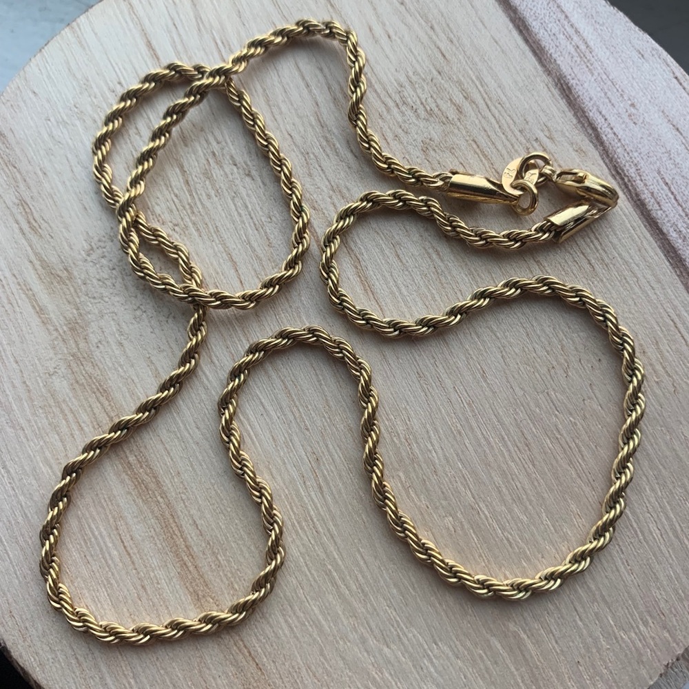 Argento Vivo Gold Rope Necklace - Picture 3 of 3